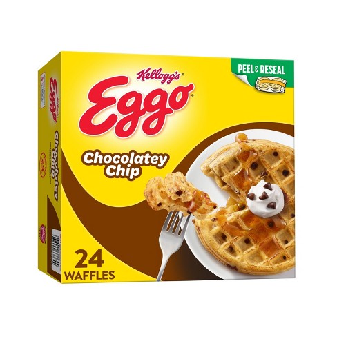 Eggo Chocolatey Chip Frozen Waffles 29.6oz/24ct : Target