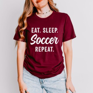 Simply Sage Market Eat Sleep Soccer Repeat Short Sleeve Tee - 1 of 4