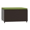 vidaXL Footstool Dark Gray 27.6 in.x21.7 in.x16.1 in. Microfiber Fabric - 2 of 4
