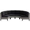 8-Seater Outdoor Patio Rattan Modular Half-Moon Sectional Sofa Set with Waterproof Cushion - 4 of 4