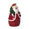 Transpac Ceramic 9.5 in. Red Christmas Light Up Santa Tree - image 3 of 4