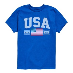 Boys' - Instant Message - USA Sport Sweater Short Sleeve Graphic T-Shirt - 1 of 4