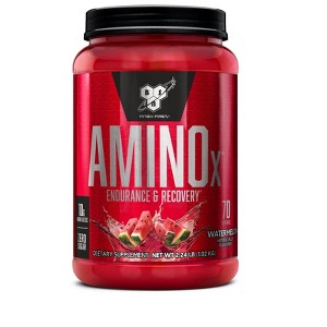 BSN Amino X Post Workout Muscle Recovery & Endurance Powder with 10 Grams of Amino Acids Per Serving, Flavor: Watermelon, 70 Servings - 1 of 4