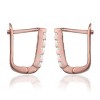 Guili 13mm U-Shaped Hoop Earrings with Clear Cubic Zirconia, Stylish Design, Available in White, Gold, and Rose Gold - Perfect for Any Occasion - 3 of 3