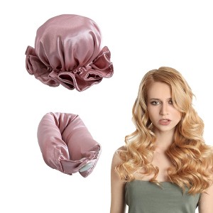 Anna-Kaci Heatless Curling Set with Hair Wrap and Elastic Bonnet Cap 11.5in/4.5in - Mauve Pink - 1 of 4