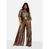 Rebdolls Women's Joy Liquid Metal Wide Leg Pants - 2 of 4