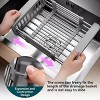 Adjustable Immersion Sink Dish Drying Rack with Stainless Steel Drain Basket - Portable and Retractable Space-Saving Fruit and Vegetable Solution - 4 of 4
