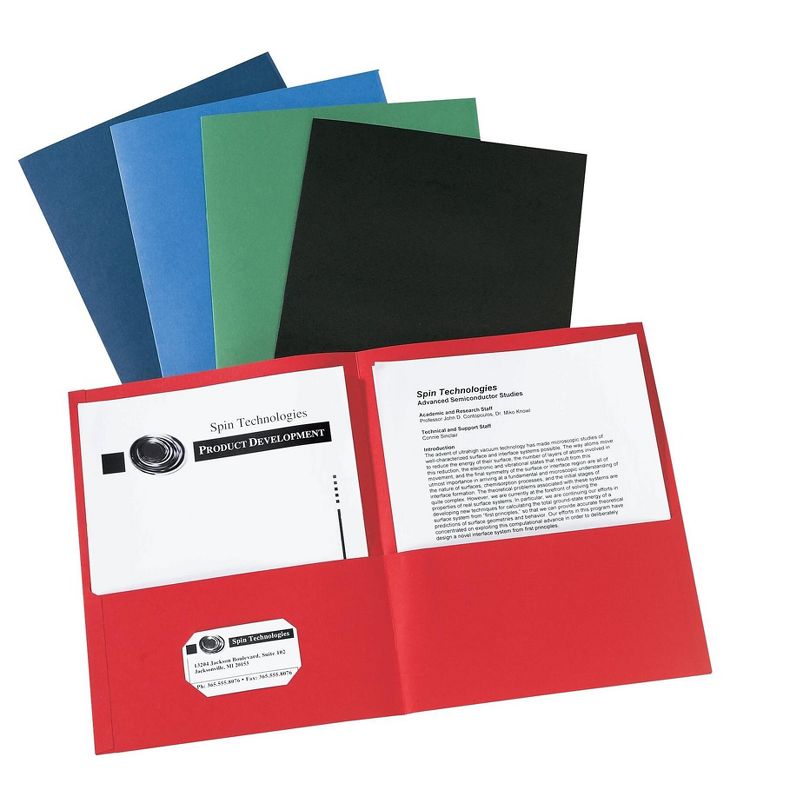 Avery Two-Pocket Folder 40-Sheet Capacity Assorted Colors 25/Box 47993, 2 of 4