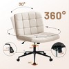 NicBex Adjustable Office Chair with Wheels,Modern Armless Computer Chair with Lumbar Support,Swivel Linen Desk Chair for Adult,Student - 4 of 4