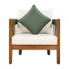 Christopher Knight Home Clifton Patio Rustic Acacia and Rope Upholstered Club Chair with Curved Back (Set of 2) - 4 of 4