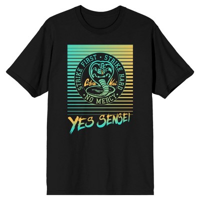 Cobra Kai Yes Sensei Black T-shirt-XL