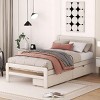 Streamdale Modern Design Twin Size Platform Bed Frame with 2 Drawers for White Washed Color - 3 of 4