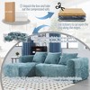 98.42'' Chenille L-Shaped Sectional Sofas with Chaise Longue, Side Pockets, and Free Assembly - 4 of 4