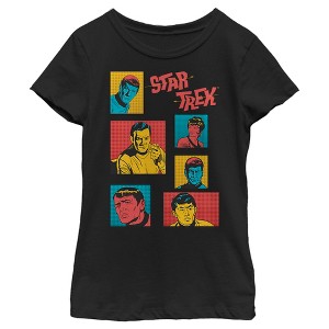Girl's Star Trek: The Original Series Retro Character Squares T-Shirt - 1 of 4