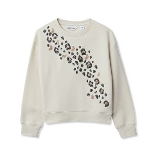 Lands' End Kids Crew Neck Embroidered Sweatshirt - 1 of 2
