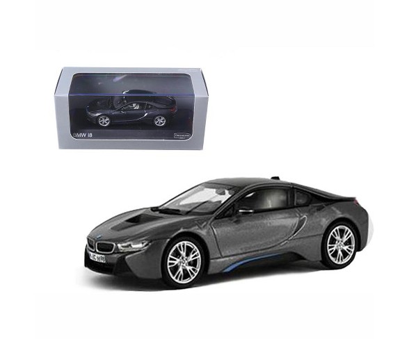 BMW i8 Grey with Blue 1/43 Diecast Model Car by Paragon