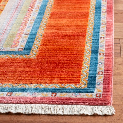 Reversible Blue Synthetic 8' x 10' Rectangular Area Rug