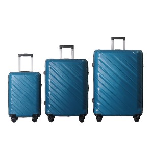 3-Piece Luggage Set, Hardside Suitcases with Four Spinner Wheels and Scratch-Resistant Finish (20", 24", 28"), Green - 1 of 4