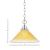 Toltec Lighting Any 1 - Light Pendant in  Chrome with 12" Gold Champagne Crystal Shade - 2 of 2