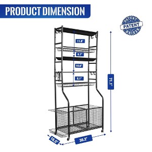 ZACHVO 180 lbs. Weight Capacity Sports Storage Garage Organizer for Balls Yoga Mats Multifunction Equipment Rack - 1 of 4
