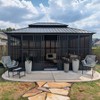 PURPLE LEAF Permanent Hardtop Gazebo Aluminum Frame Gazebo with Galvanized Steel Double Roof, Solarium Backyard Sun Room with Detachable Windows - 2 of 4