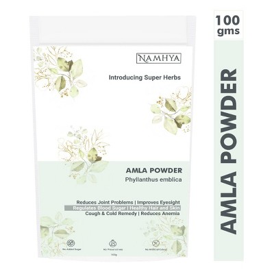 Namhya Amla Powder 100% Natural ( 100g X 2) - for Hair Fall Reduction and Good Skin (Pack of 2)