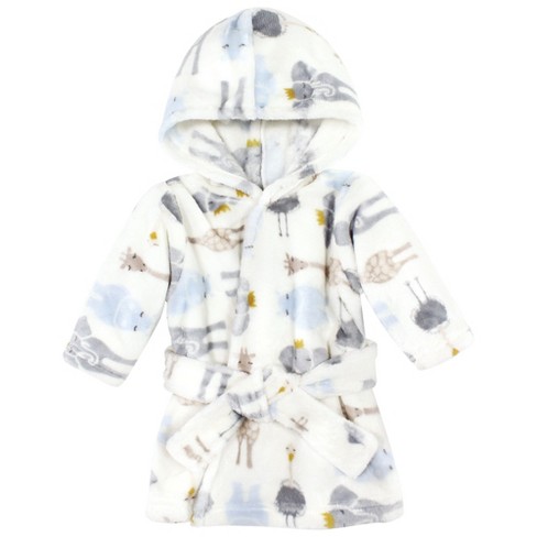 Hudson Baby Plush Animal Face Bathrobe, Royal Safari, 0-9 Months - image 1 of 2