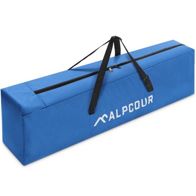 Alpcour Cuna de camping plegable – Cama extra fuerte para una sola persona  pequeña plegable en una bolsa con almohada para uso en interiores y