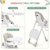Baby High Chair for Toddlers 1-3 Years Old, Foldable Baby High Chair with Removable Tray, Lightweight Folding Chair with 5-Point Safety Harness - 3 of 4