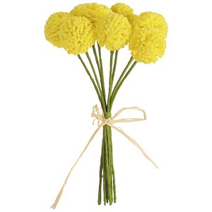 Transpac Faux Floral Billy Bob Bunch Yellow Artificial Stems Spring Home Decorations for a Bright Seasonal Touch - 1 of 1