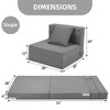 GustoWave 24''H Folding Sofa Mattress, Convertible Sofa Bed , Foldable Memory Foam Sleeper Chair, Floor Couch Guest Bed with Pillow - 2 of 4