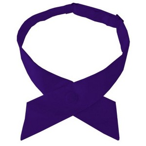 Women's Solid Color 1.75" W x Up to 19" L Crossover Tie Uniform Adjustable Neck tie - 1 of 3