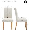 GAOMON Dining Chairs ,Modern Chairs with Curved Backrest,Heavy-Duty Wood Legs for Dining Room Kitchen Home,Easy Clean Fabric (Beige 6PCS) - 2 of 4