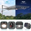 Sonkuki 10x8FT Round Offset Outdoor Patio Solar LED Cantilever Umbrella w/Aluminium Pole, 360° Rotation and Canopy Angle Adjustment - 4 of 4