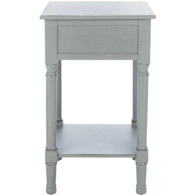 Distressed Grey Farmhouse Charm 1 Drawer Accent Table