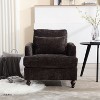 Deja Wood Frame Chenille Accent Chair, Modern Armchair for Living Room - Maison Boucle - 2 of 4