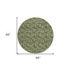 Olive Green Artichoke Green And Ivory Floral Washable Indoor Outdoor Area Rug - 3 of 4