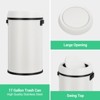 TROPOW 17 Gallon/65 Liter Stainless Steel Trash Can, Fingerprint-Proof Swing Lid , for Kitchen Round Trash Can with Silent Closing Lid, Silver - 4 of 4