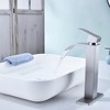 ChicFurnit Bathroom Sink Faucet Waterfall Spout Single Handle for Trendy Vanity Sink, Silver and Gray, 13.58"*8.07"*2.75" - 2 of 4