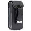 Nakedcellphone Vegan Leather Case with Belt Clip for Alcatel TCL Flip 2 Phone (T408DL, 4058G) - Black - 3 of 4