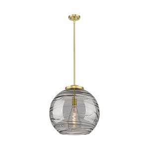 Athens Deco Swirl - 1 Light Pendant In Industrial Style-19.5 Inches Tall and 17.88 Inches Wide - 1 of 1