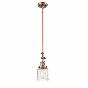 Bell - 1 Light Stem Hung Tiltable Mini Pendant In Industrial Style-14 Inches Tall and 5 Inches Wide - 1 of 1