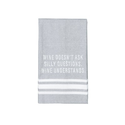 Totalee Gift Doesn’t Ask Questions Tea Towel Cotton White