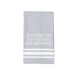 Totalee Gift Doesn’t Ask Questions Tea Towel Cotton White - 1 of 3