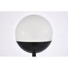 Elegant Lighting Eclipse 1 Light Black Floor Lamp With Frosted White Glass - 4 of 4