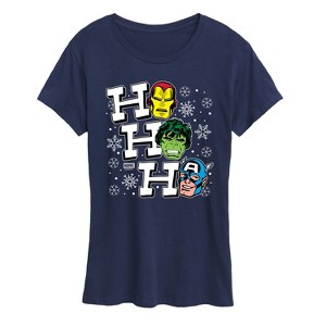 Women's - Marvel - Ho Ho Ho Avengers Short Sleeve Graphic T-Shirt - 1 of 4