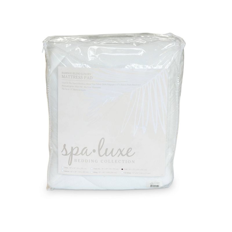 Super Plush Viscose from Bamboo Mattress Pad w/Quiet Bottom - Spa Luxe, 4 of 8