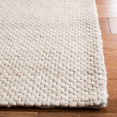 Marbella Beige and Brown 6' x 9' Flat Woven Wool Rug