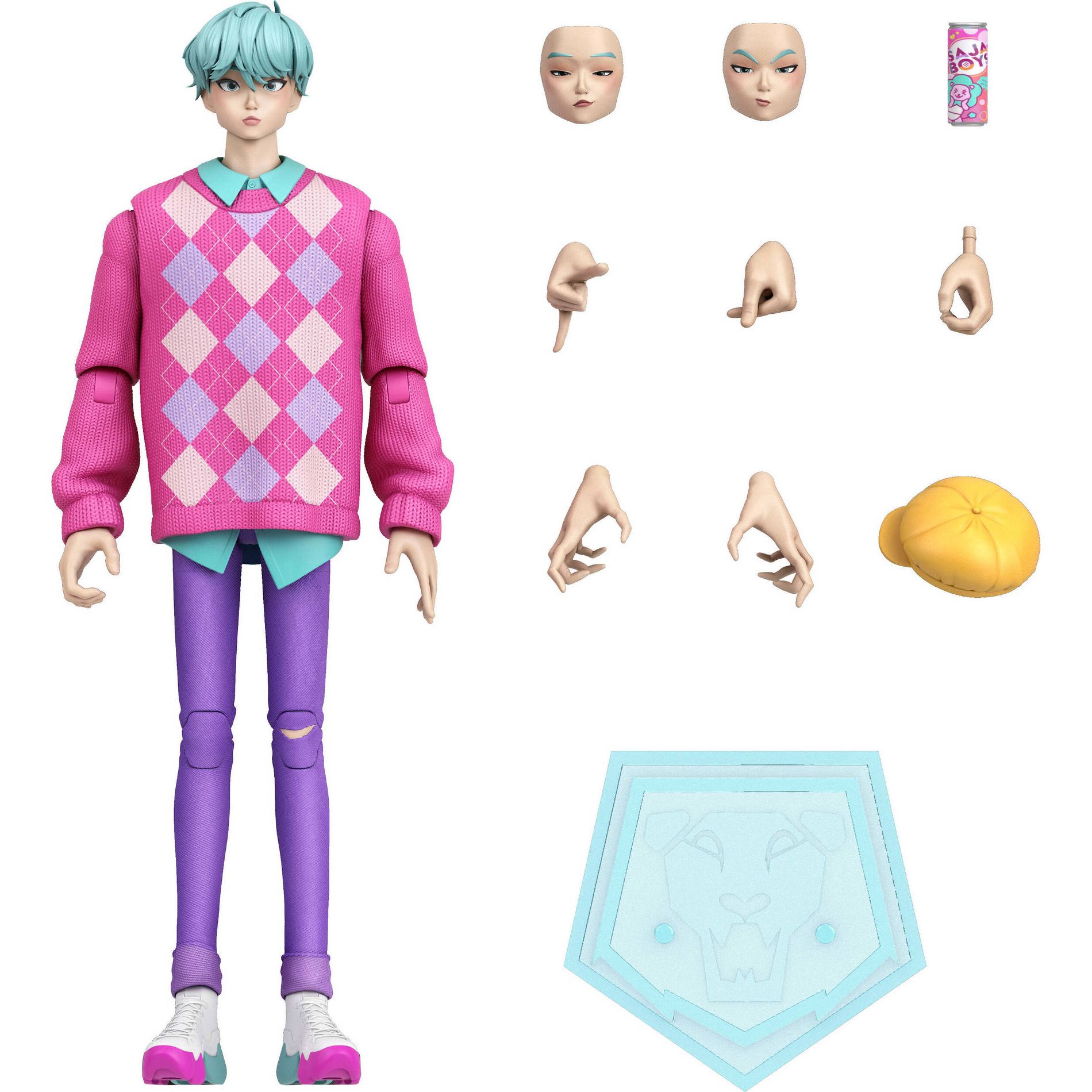 KPop Demon Hunters Saja Boys Baby 6.5"  with Accessories and Swappable Faces and Hands Action Figures
