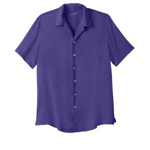 KingSize Men's Big & Tall KS Island Solid Camp Shirt - 1 of 4
